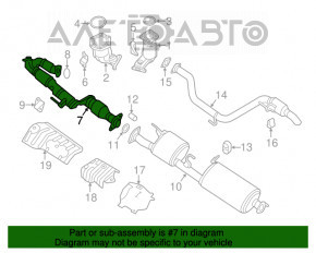 Приемная труба с катализатором Infiniti JX35 QX60 14-17 Hybrid