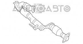 Приемная труба с катализатором Infiniti JX35 QX60 13- ржавая, порвана сетка, примят катализатор
