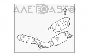 Приемная труба с катализатором Nissan Rogue Sport 17-19 дефект резьбы