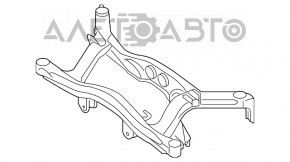Подрамник задний Subaru b10 Tribeca потрескан 1 С/Б, порван 1 С/Б подрамника, потресканы 2 С/Б на редуктор