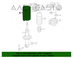 Пружина задняя правая Subaru Forester 14-18 SJ 2.0