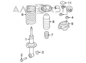 Пружина задня права Subaru Forester 14-18 SJ 2.0