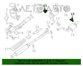 Кронштейн глушителя Nissan Altima 13-18 2.5