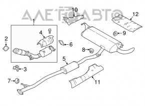 Кріплення приймальної труби з каталізатором Nissan Rogue Sport 17-19