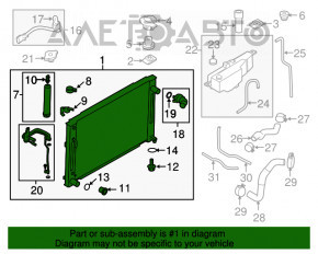 Радиатор охлаждения вода + конденсер Infiniti G35 4d 06-09 МКПП