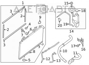Кронштейн крепления радиатора правый Nissan Pathfinder 13-20
