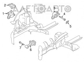 Подушка двигуна права Kia Forte 4d 14-18 1.6, 1.8, 2.0 новий OEM оригінал