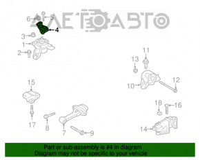 Кронштейн правой подушки двигателя Kia Sorento 10-15 2.4