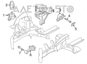 Подушка двигуна ліва Kia Forte 4d 14-16 дорест 1.8 АКПП новий OEM оригінал