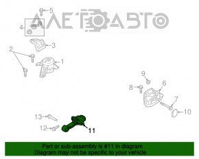 Подушка двигателя задняя Hyundai Sonata 18-19 hybrid