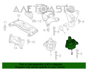 Подушка двигуна ліва BMW 5 F10 10-17 3.0T RWD