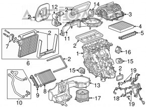 Актуатор моторчик привод печі вентиляція Chevrolet Impala 14-20