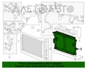 Рамка кріплення радіаторів Chevrolet Volt 11-15 тріщина