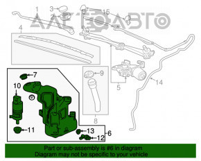 Бачок омывателя Chevrolet Volt 13-15 рест без горловины и датчика