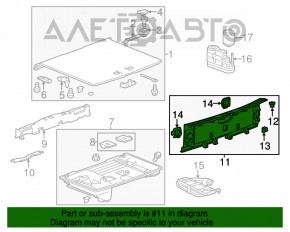 Накладка отвору багажника Chevrolet Volt 11-15 черн