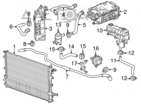 Трубка системы охлаждения инвертора Chevrolet Volt 11-15
