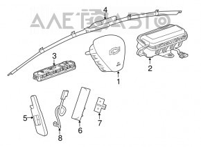 Подушка безпеки airbag сидіння прав Chevrolet Malibu 16-
