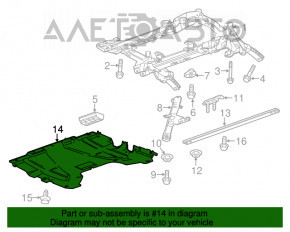 Защита двигателя передняя Cadillac CTS 14- rwd