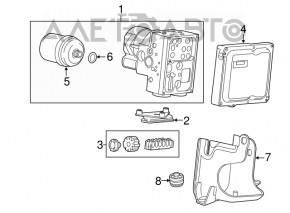 ABS АБС Chevrolet Volt 11-15 выдает ошибку клапанов, на 3/Ч