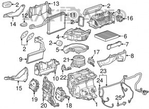 Мотор вентилятор пічки Chevrolet Camaro 16-