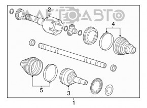 Привод полуось передняя правая Chevrolet Volt 16- толстый