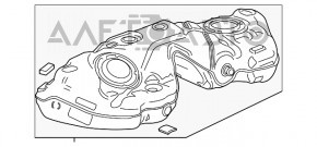 Топливный бак Chevrolet Camaro 16- 6.2 обрезан шланг