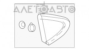 Заглушка треугольник задняя правая Chevrolet Cruze 16- мат