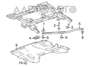 Защита двигателя Chevrolet Camaro 16- 2.0 3.6, примята, надрывы