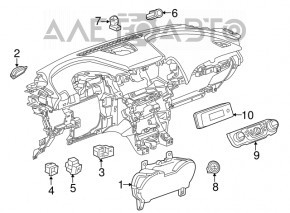 Управління клімат-контролем Chevrolet Impala 14-20 manual надрив гумки регулювання швидкості