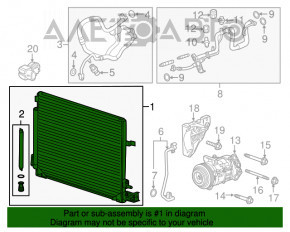 Радиатор кондиционера конденсер Chevrolet Camaro 16- 6.2