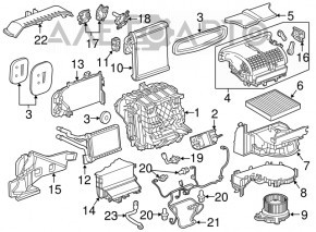 Актуатор моторчик привод печі кондиціонер лівий Chevrolet Malibu 16-