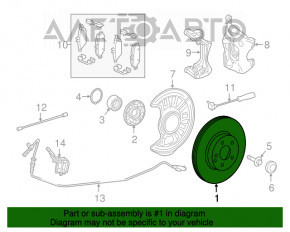 Диск гальмівний передній лев Mercedes CLA 14-19