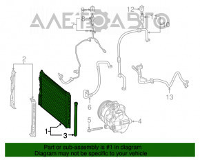 Радиатор кондиционера конденсер Mercedes GLA 14-20 2.0