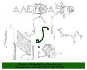 Трубка кондиціонера конденсер-компресор Mercedes CLA 250 14-19