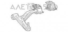 Рычаг нижний передний правый Mercedes CLA 14-19