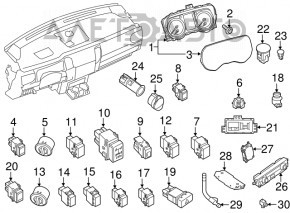 Блок кнопок зарядки з підігрівом керма Nissan Leaf 13-17
