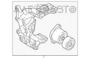 Кронштейн генератора Hyundai Santa FE Sport 17-18 с роликом