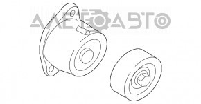Кронштейн с роликом натяжителя ремня ГРМ Hyundai Sonata 15-17 2.4 G4KJ новый OEM оригинал