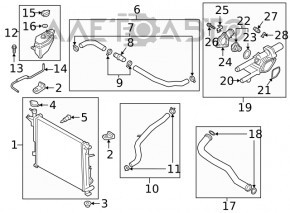 Крепление радиатора верхнее левое Hyundai Santa FE 19-20 2.4 OEM KOR