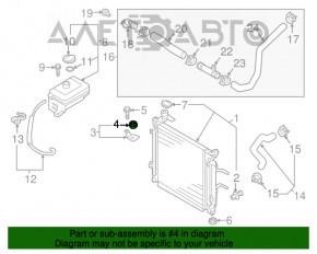 Крепление радиатора левое Kia Sorento 10-15 2.4, 3.3 новый OEM оригинал