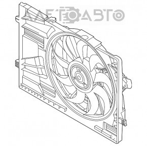 Дифузор кожух радіатора в зборі Hyundai Sonata 20-2.5