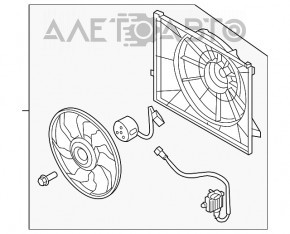 Диффузор кожух радиатора в сборе Hyundai Santa FE Sport 13-18 2.4 новый OEM оригинал