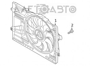 Диффузор кожух радиатора в сборе Hyundai Sonata 20- 2.5 новый OEM оригинал