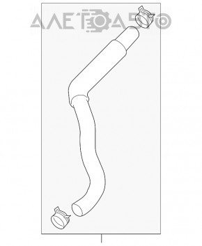Патрубок охлаждения нижний Hyundai Santa FE Sport 13-16 2.4 новый OEM оригинал