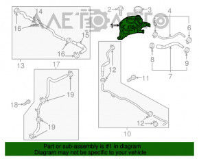 Расширительный бачок охлаждения Kia Niro 17-22 HEV, PHEV без крышки