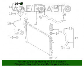 Кришка розширювального бачка охолодження Hyundai Santa FE 19-20 2.0,2.4