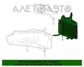 Радіатор охолодження АКПП масло лев Honda Accord 13-17 hybrid