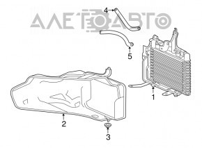 Радіатор охолодження АКПП масло лев Honda Accord 13-17 hybrid