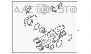 Корпус термостату Hyundai Sonata 11-15 2.0