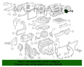 Актуатор моторчик привод печі повітрозабірник Chevrolet Camaro 16-